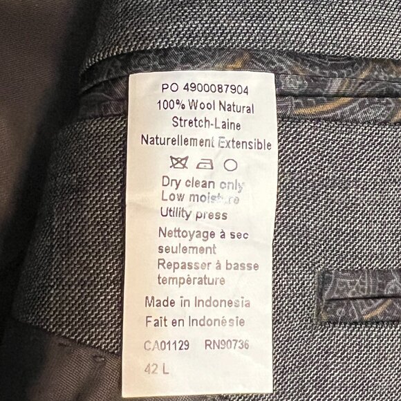 Lauren Ralph Lauren Men's 42L Sport Coat Gray 100% Wool Blazer Jacket Two Button - Picture 6 of 12